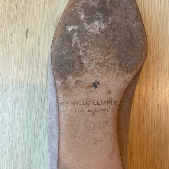 Vintage Manolo Blahnik Suede Flats (39.5)